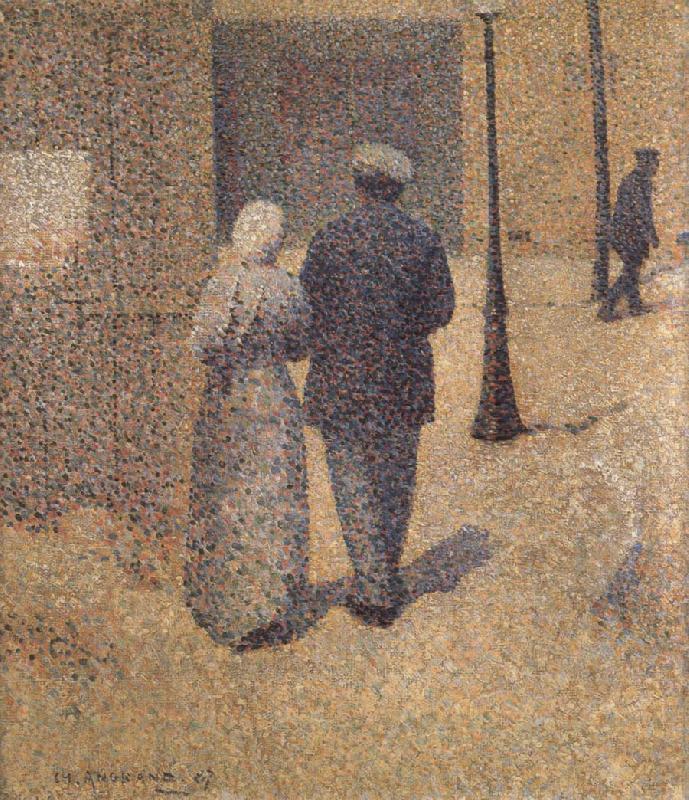 Man and Woman in the Street, Charles Angrand